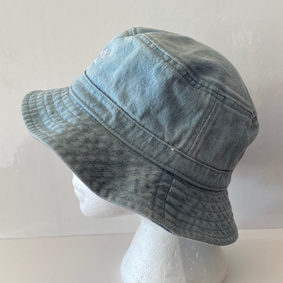 TNA Aritzia Sky Blue Denim Bucket Hat 100% Cotton - Picture 4 of 7